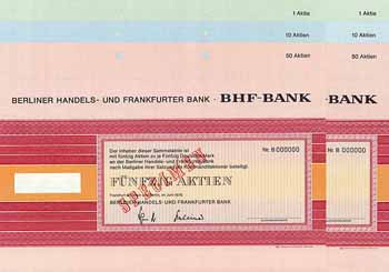Berliner Handels- und Frankfurter Bank BHF-Bank (6 Stücke)