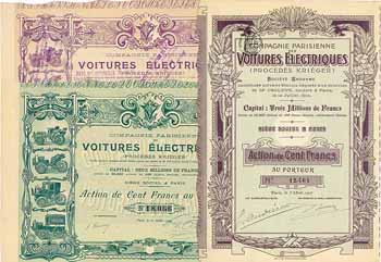 Cie. Parisienne des Voitures Électriques (Procédés Kriéger) (3 Stücke)