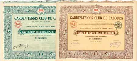 Garden-Tennis Club de Cabourg S.A. (2 Stücke)