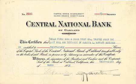 Central National Bank of Oakland