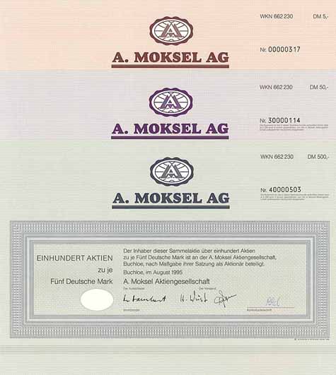 A. Moksel AG (3 Stücke)
