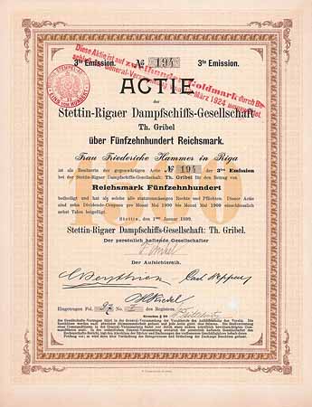 Stettin-Rigaer Dampfschiffs-Gesellschaft Th. Gribel