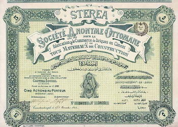Sterea S.A. Ottomane pour la Fabrication & le Commerce de Briques en Ciment et de tout Materiaux de Construction