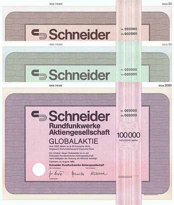 Schneider Rundfunkwerke AG (3 Stücke)