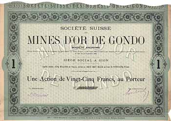 Soc. Suisse des Mines d'Or de Gondo S.A.