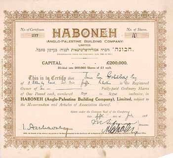 HABONEH Anglo-Palestine Building Co.