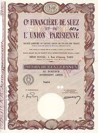 Cie. Financière de Suez et de l'Union Parisienne