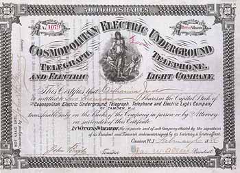 Cosmopolitan Electric Underground Telegraph, Telephone and Electric Light Co.