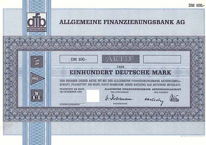 Allgemeine Finanzierungsbank AG