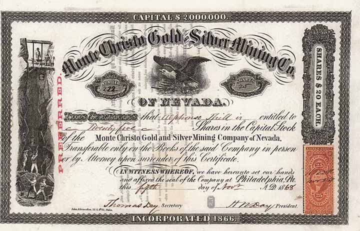 Monte Christo Gold and Silver Mining Co. of Nevada