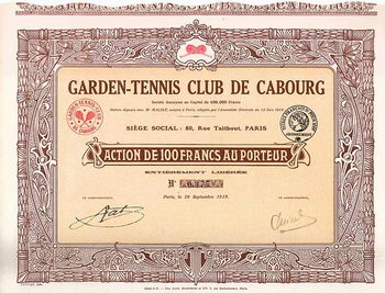 Garden-Tennis Club de Cabourg S.A.