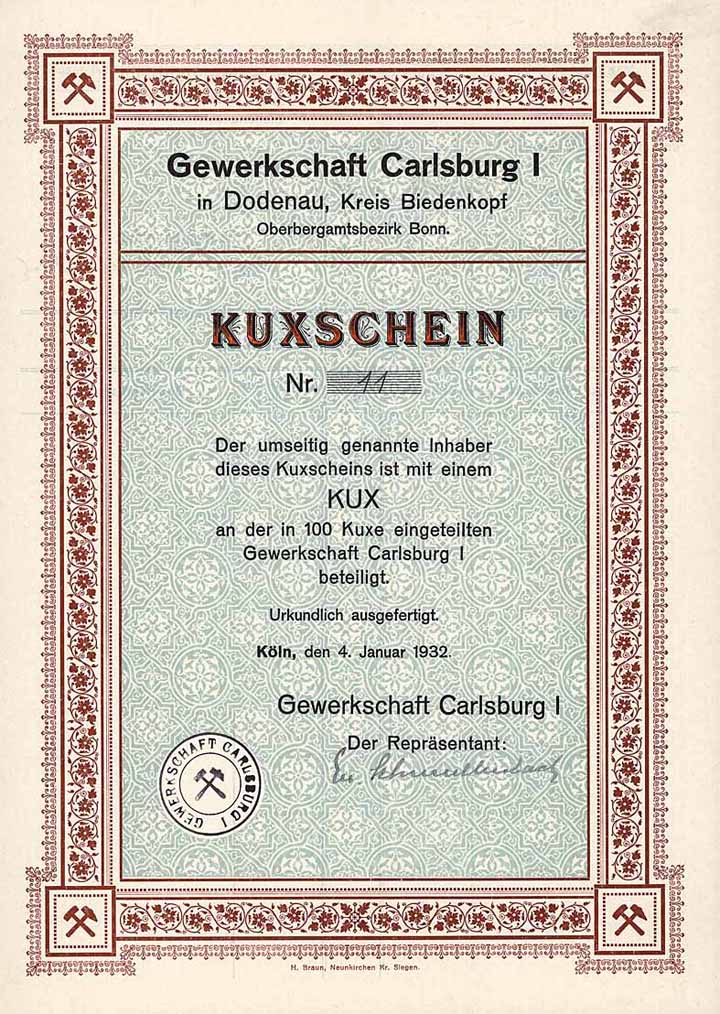 Gewerkschaft Carlsburg I