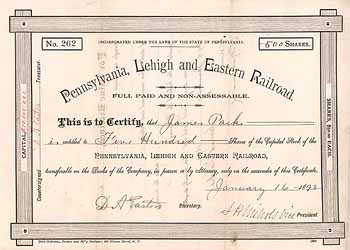 Pennsylvania, Lehigh & Eastern Railroad