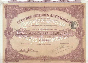 Cie. Gen. des Voitures Automobiles S.A.