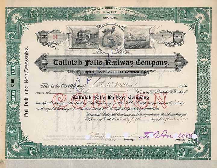 Tallulah Falls Railway Co.