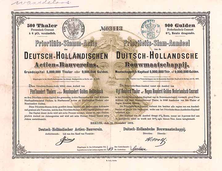 Deutsch-Holländischer Actien-Bauverein