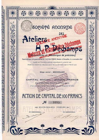 S.A. des Ateliers H. P. Déchamps (Automobiles et Mécanique de précision)