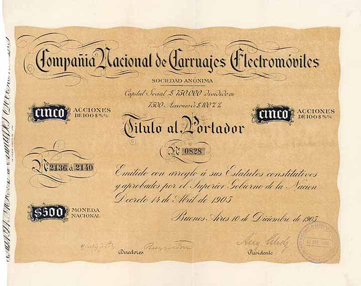 Compania Nacional de Carruajes Electromóviles S.A.