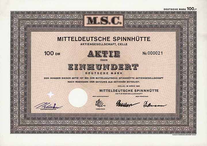 Mitteldeutsche Spinnhütte AG