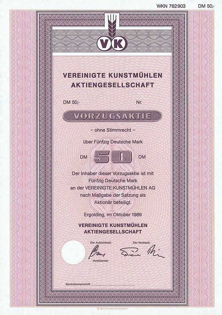 Vereinigte Kunstmühlen AG