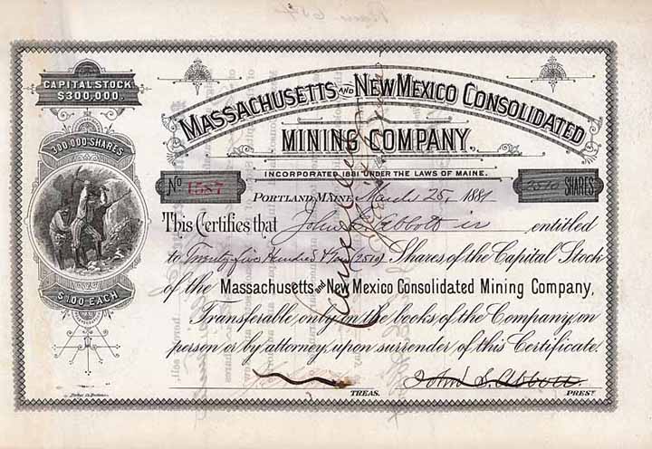 Massachusetts and New Mexico Consolidated Mining Co.