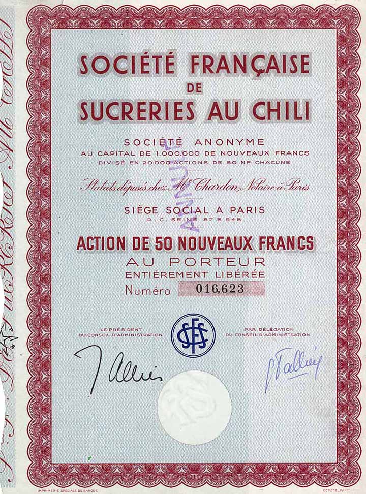 Soc. Francaise de Sucreries au Chili