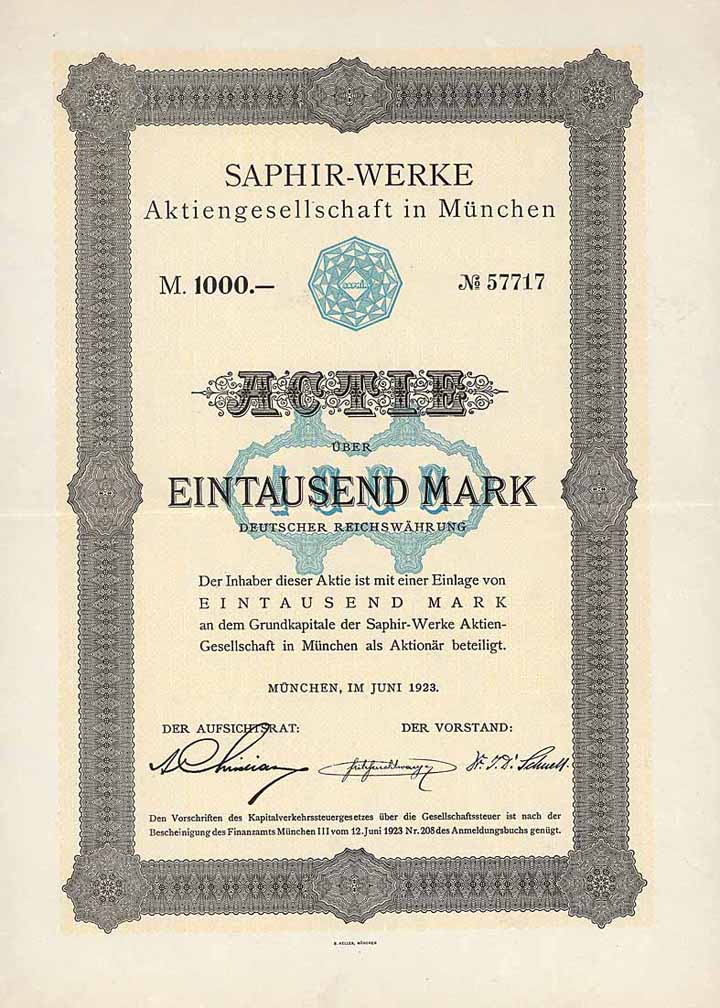 Saphir-Werke AG