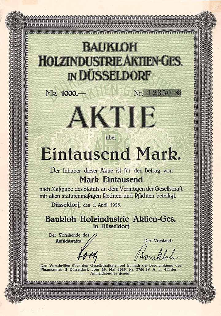 Baukloh Holzindustrie AG