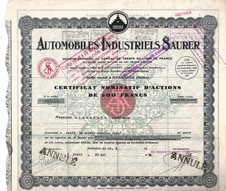 Automobiles Industriels Saurer S.A.