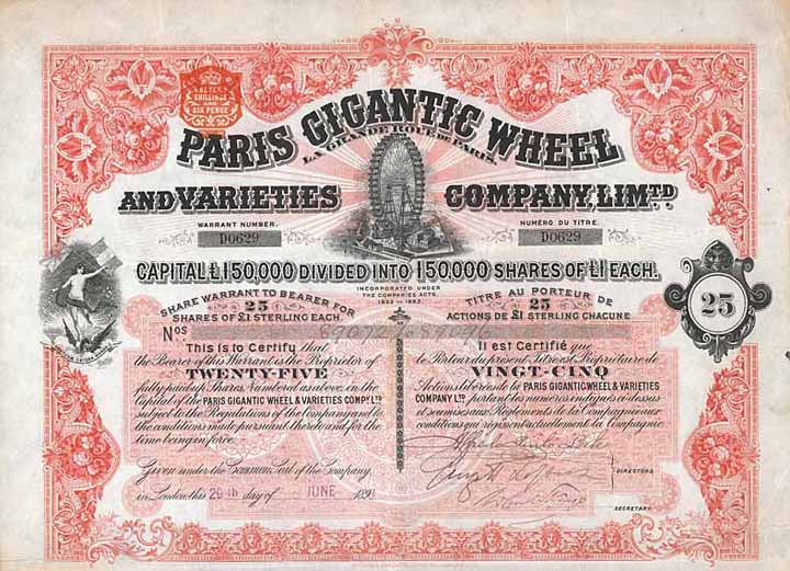 Paris Gigantic Wheel and Varieties Company, Ltd.