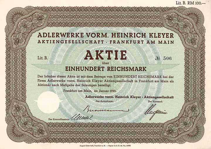 Adlerwerke vorm. Heinrich Kleyer AG