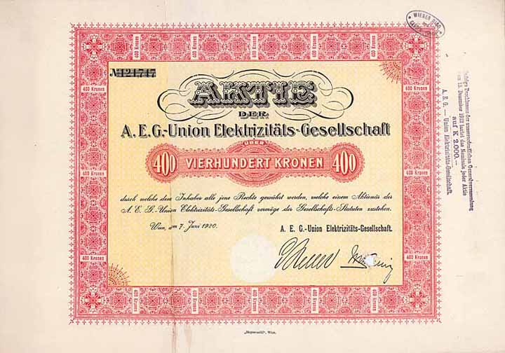 A.E.G.-Union Elektrizitäts-Gesellschaft