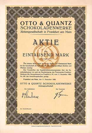 Otto & Quantz Schokoladenwerke AG