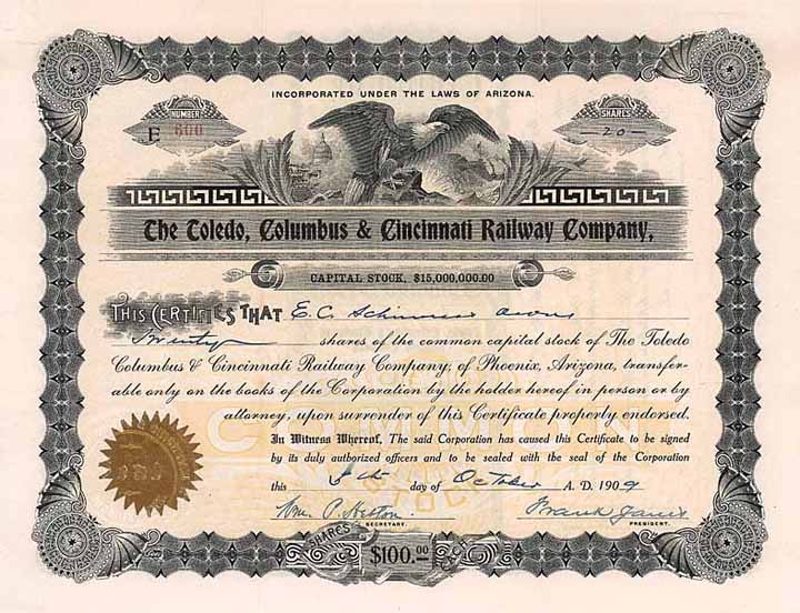 Toledo, Columbus & Cincinnati Railway Co.