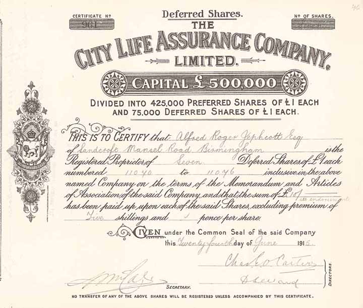 City Life Assurance Co.