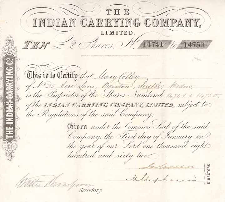 Indian Carrying Co.