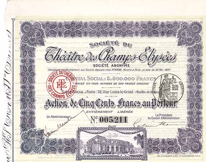 Société du Théatre des Champs-Élysées S.A.