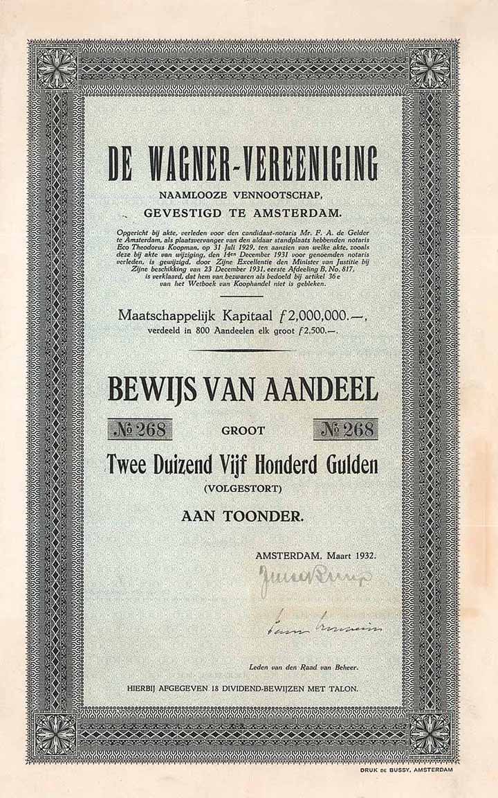 De Wagner-Vereeniging N.V.