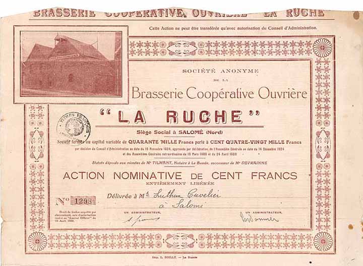 Brasserie Coopérative Ouvrière “La Ruche”