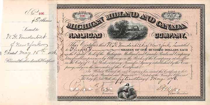 Michigan Midland & Canada Railroad (William K. Vanderbilt)