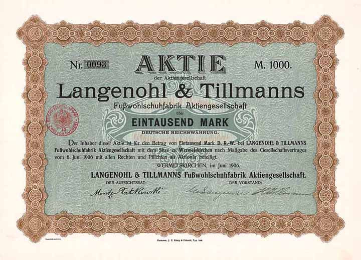 Langenohl & Tillmanns Fußwohlschuhfabrik AG