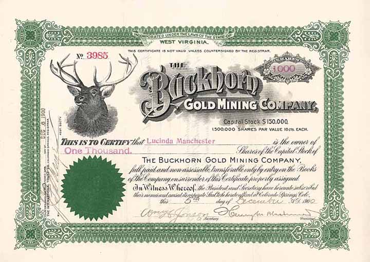 Buckhorn Gold Mining Co.