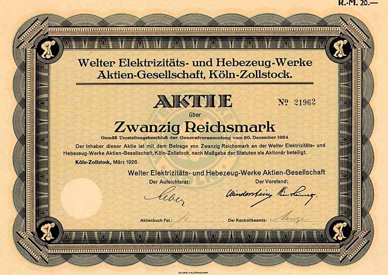 Welter Elektrizitäts- und Hebewerkzeug-Werke AG