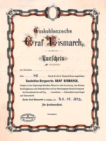 Gaskohlen-Bergwerk Graf Bismarck