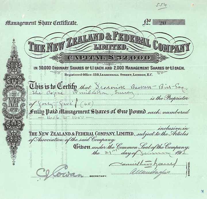 New Zealand & Federal Co. Ltd.