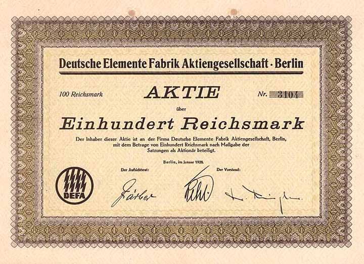 Deutsche Elemente Fabrik AG