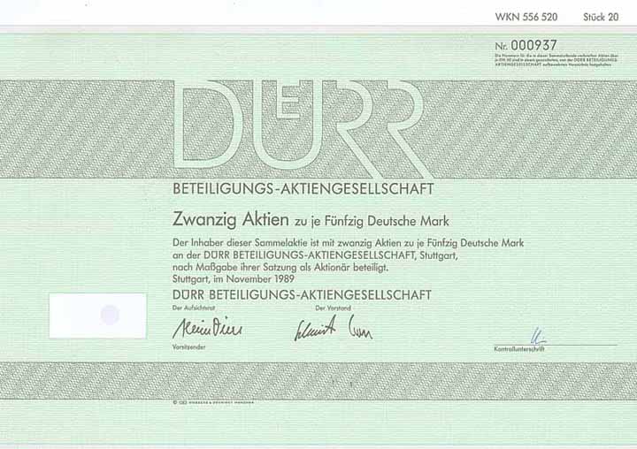 Dürr Beteiligungs-AG