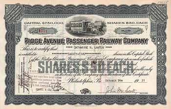 Ridge Avenue Passenger Railway Co.