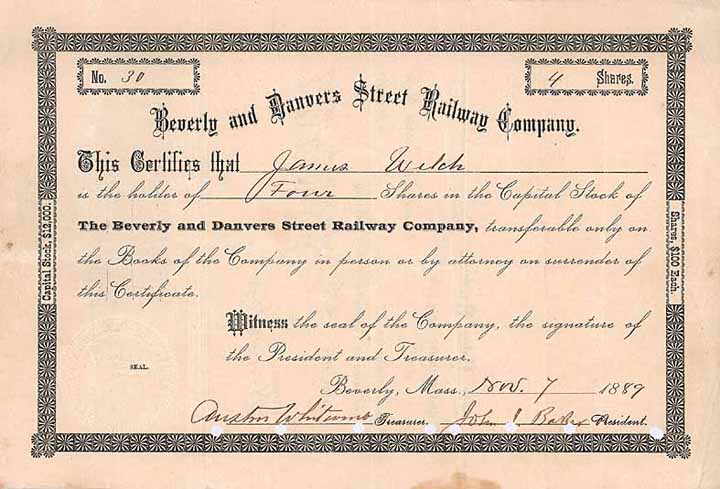 Beverly & Danvers Street Railway