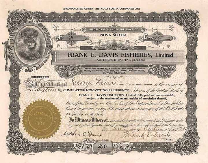 Frank E. Davis Fisheries Ltd.